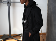 Load image into Gallery viewer, Black Double Breasted Chesterfield Overcoat
